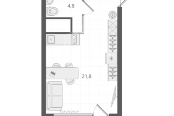 Студия, 26,5 м², 25/31 эт.