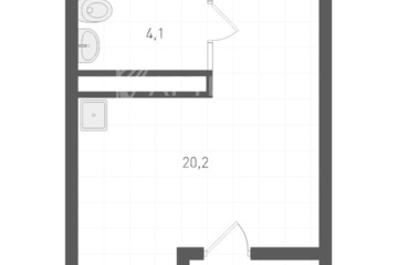 Студия, 24,4 м², 19/21 эт.