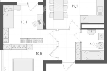 2-к квартира, 41,6 м², 7/7 эт.